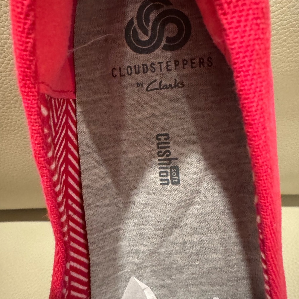Clark's Cloudsteppers Red Espadrille Size  8M - Picture 5 of 6